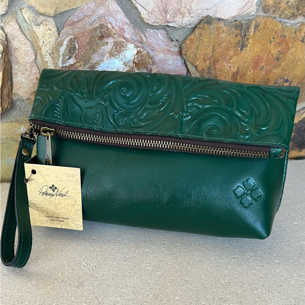 NWT PATRICIA NASH VALERIE FOLDED COSMETIC MAKEUP BAG WRISTLET CLUTCH POUCH